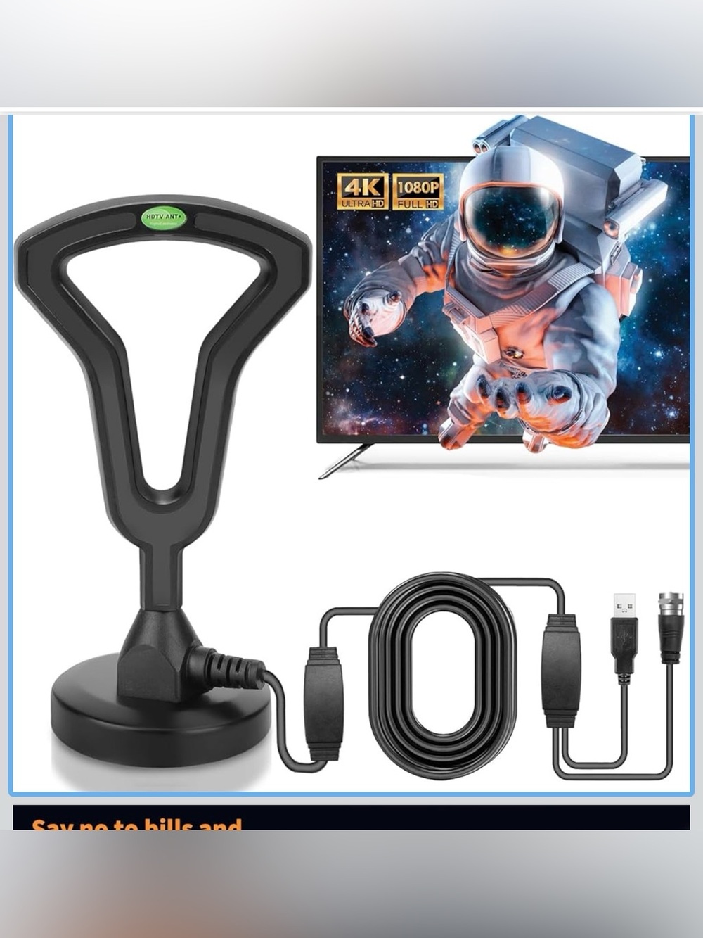Indoor HDTV Antenna with USB Power - Black
NWT